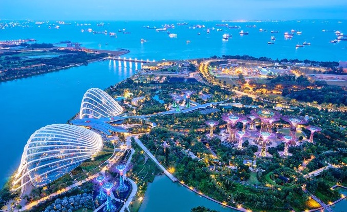 منطقة خليج مارينا سنغافورة من الأسواق في سنغافورة.